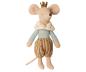 Mobile Preview: Maileg Maus Prinz mit Mantel und Hose, fester Krone große Bruder Maus bei your little kingdom