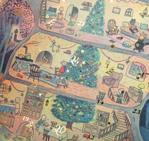 Adventskalender Moulin Roty La Grande Famille Weihnachten 2024 bei yourlittlekingdom.de Detaille
