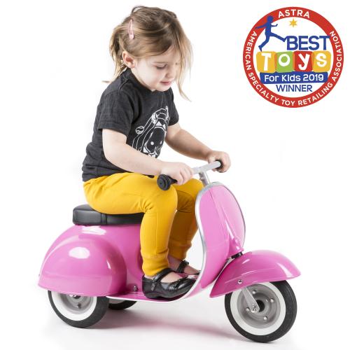 Dreirad Motorroller rosa Ambostoys bei your little kingdom mit Kind Beispiel mit Kind