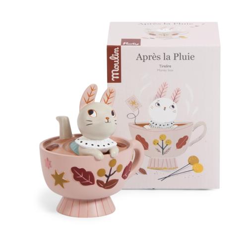 Moulin Roty Spardose Hase Brume Après la pluie bei your little kingdom mit Verpackung