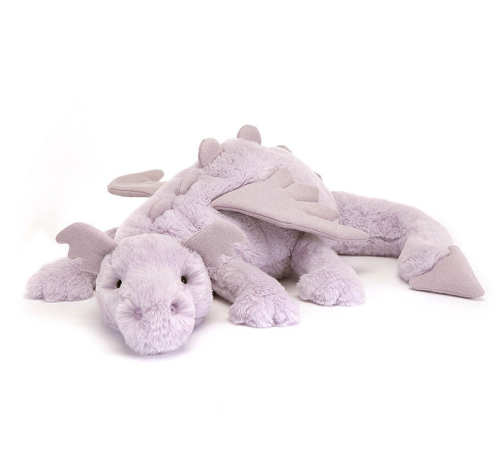 Jellycat Lavender Dragon Huge Stofftier ganze 50 cm groß und kuschelweich bei your little kingdom