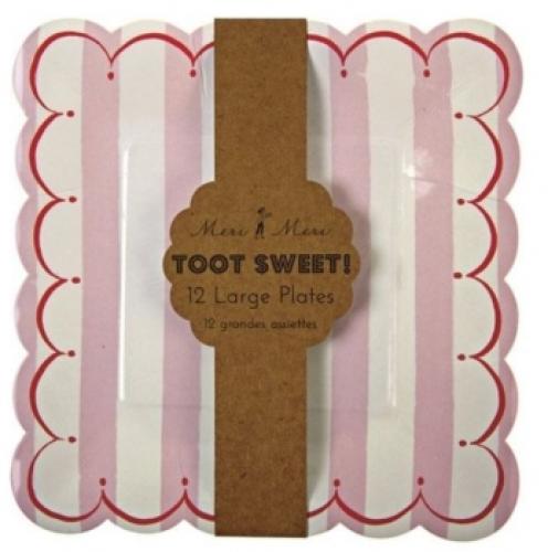 Meri-Meri Teller rosa Toot Sweet