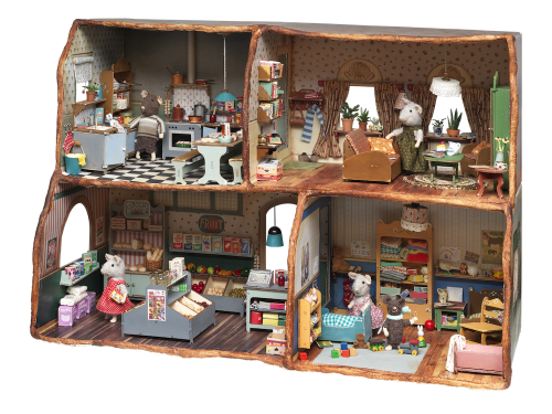 Puppenhaus Karton DIY Het Muizenhuis bei your little kingdom Dekobeispiel 02