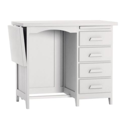 Preview: Schreibtisch ausklappbar weiß bei your little kingdom