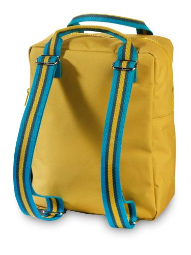 Kinderrucksack ENGELpunt medium Zipper 2.0 mustard gelb bei your little kingdom Rueckenansicht