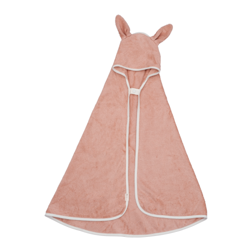 Baby Badetuch mit Kapuze Hase rosa FABELAB Ökotex Bambus und organische Baumwolle bei your little kingdom