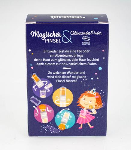 Glitzerpuder Silber mit magischem Pinsel namaki