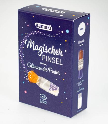 Glitzerpuder mit magischem Pinsel namaki aus 100% natürlichen Inhaltsstoffen  bei your little kingdom