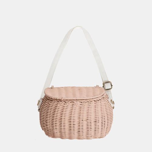 OlliElla Korbtasche Rattan Casa Clutch rosa von Olli & Ella bei your little kingdom